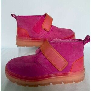 UGG Boots Women’s Size 9 Pink Shearling Lined Strap Platform